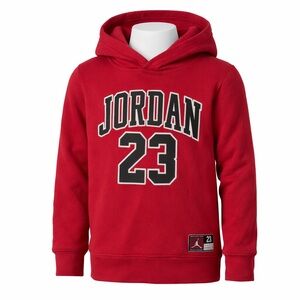 Size M Jordan Boys Red 23 Hoodie Fleece Pullover Youth Jumpman Logo Basketball